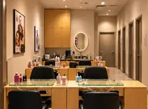 The nail bar with two manicure tables